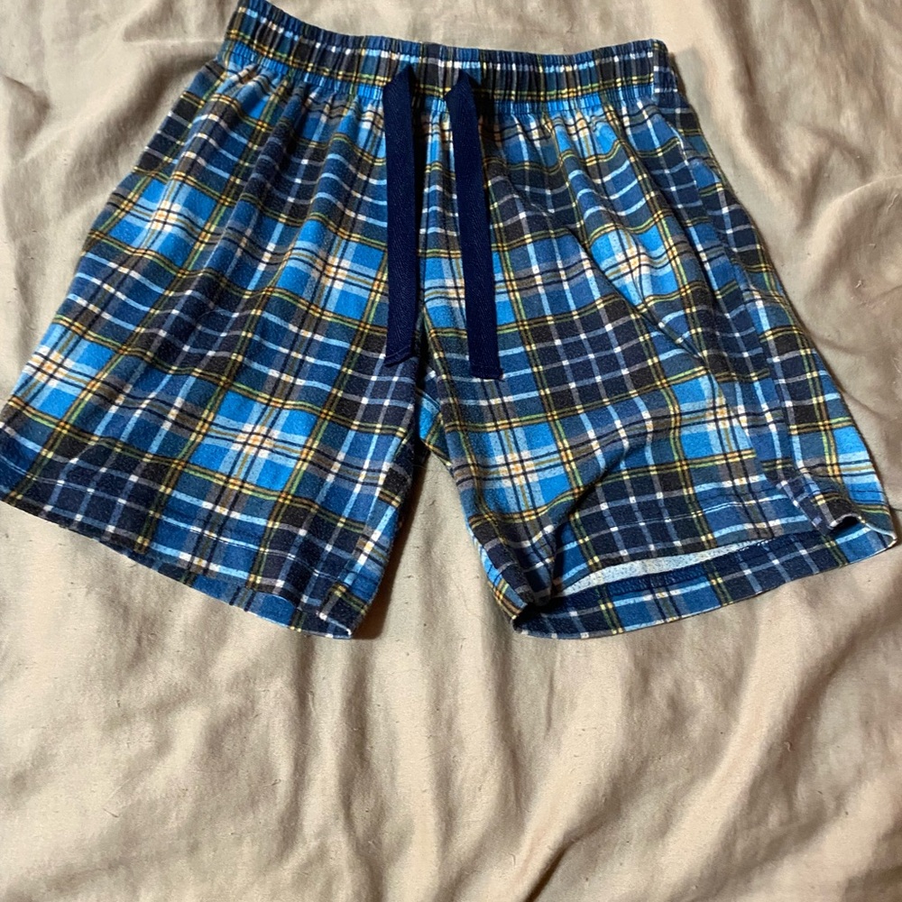 Cherokee Kids Pajama Bottoms in Blue and Yellow Plaid